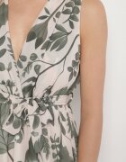 pretty Rochie Verde Petrecută cu Viscoză și Cordon Legat Nativire