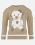  Pulover Bej închis cu Ursuleț Decorativ Pobli