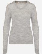  Pulover Clasic Gri cu Decolteu Triunghiular Anillia