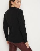  Pulover Negru Clasic cu Model Decorativ Aliissa
