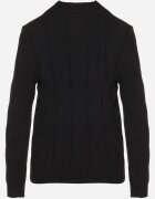  Pulover Negru Clasic cu Model Decorativ Aliissa