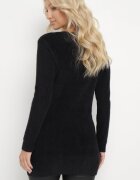  Pulover Negru din tricot pufos Valen