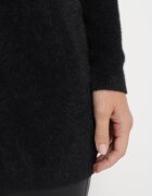  Pulover Negru din tricot pufos Valen