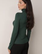  Pulover pe gât Clasic Verde cu Modal și Viscoză Linnoriela