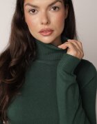  Pulover pe gât Clasic Verde cu Modal și Viscoză Linnoriela