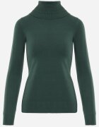  Pulover pe gât Clasic Verde cu Modal și Viscoză Linnoriela
