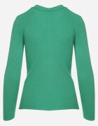  Pulover Verde Reiat cu viscoză modală și guler decorativ Adelwin