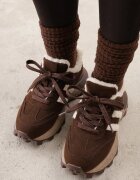 purlina Sneakers izolați cu blană artificială pe talpă masivă Aceria Maro