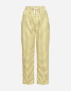 queene Pantaloni Galbeni cu Imprimeu Geometric cu Talie Înaltă Lolla