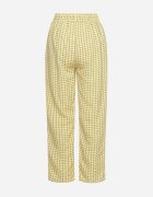 queene Pantaloni Galbeni cu Imprimeu Geometric cu Talie Înaltă Lolla