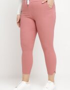 queene Pantaloni roz închis High Waist cu șnur la talie Istmena