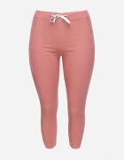 queene Pantaloni roz închis High Waist cu șnur la talie Istmena