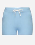 queene Pantaloni scurți albaștri din bumbac decorați cu șnur Liralise