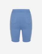 queene Pantaloni scurți Albastri Tip ciclism cu bumbac și Legătură Decorativă Fenelia