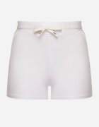 queene Pantaloni scurți albi din bumbac decorați cu șnur Liralise