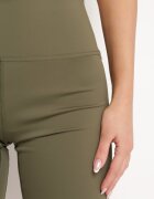 queene Pantaloni scurți ciclistă Verde închis elastici mulați cu talie înaltă Manesima