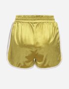 queene Pantaloni scurți Galbeni cu talie înaltă cu elastic în talie și cu lampase Timakella