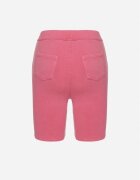 queene Pantaloni scurți tip ciclism fucsia cu bumbac și cu legătură decorativă Fenelia