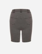 queene Pantaloni scurți tip ciclism gri închis din bumbac și legătură decorativă Fenelia