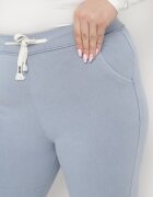 queene Pantaloni Skinny albastru deschis cu șnur în talie și buzunare Irfana