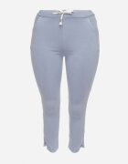 queene Pantaloni Skinny albastru deschis cu șnur în talie și buzunare Irfana