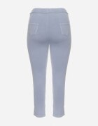 queene Pantaloni Skinny albastru deschis cu șnur în talie și buzunare Irfana