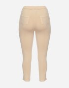 queene Pantaloni Skinny bej deschis cu șnur în talie și buzunare Irfana