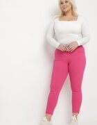 queene Pantaloni Skinny Roz închis cu Buzunare Afrina