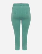 queene Pantaloni verde deschis cu talie înaltă lungime 7/8 cu Zirconii Aineth