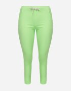 queene Pantaloni Verde deschis cu Talie Înaltă și Elastic în Talie și Șnururi Reglabile Berlioza