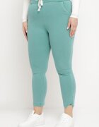 queene Pantaloni Verde deschis Skinny cu șnur în talie și buzunare Irfana