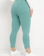queene Pantaloni Verde deschis Skinny cu șnur în talie și buzunare Irfana