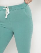queene Pantaloni Verde deschis Skinny cu șnur în talie și buzunare Irfana