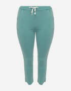 queene Pantaloni Verde deschis Skinny cu șnur în talie și buzunare Irfana