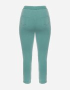 queene Pantaloni Verde deschis Skinny cu șnur în talie și buzunare Irfana