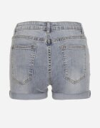 r.display Pantaloni scurți din denim albaștri cu rupturi și talie înaltă Nirefea