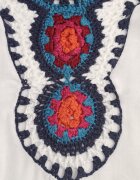 r&f fashion Bluză Albă Boho tip cardigan cu mânecă 3/4 Dimette