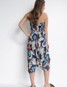 r&f fashion Bluză Bleumarin 3-în-1 Salopetă și Pantaloni cu Imprimeu Floral Floressa