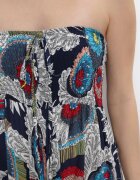 r&f fashion Bluză Bleumarin 3-în-1 Salopetă și Pantaloni cu Imprimeu Floral Floressa