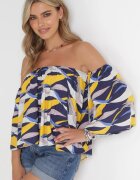 r&f fashion Bluză bleumarin-galbenă Adreney