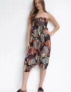 r&f fashion Bluză Negru-Verde 3în1 Salopetă și Pantaloni cu Model Geometric și Picioare Largi Madelinn