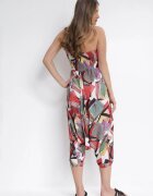 r&f fashion Bluză Salopetă și Pantaloni 3 în 1 Roșu-Verde cu Model Geometric și Cu Picioare Lărgi Madelinn