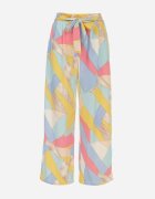 r&f fashion Pantaloni Bej Largi cu Imprimeu Geometric Amunio