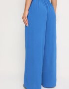 r&f fashion Pantaloni Largi Albaștri Harem cu Talie Înaltă și Elastic în Talie Rissanas