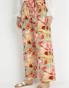 r&f fashion Pantaloni Largi Mentă-Roșii cu Imprimeu Floral Hamara