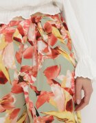 r&f fashion Pantaloni Largi Mentă-Roșii cu Imprimeu Floral Hamara