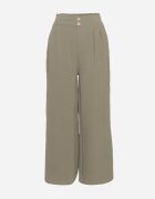 r&f fashion Pantaloni Largi Verde închis Aladdin cu Talie Înaltă și Elastic în Talie Rissanas