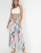 r&f fashion Pantaloni Mentă Largi cu elastic și șnur în talie Narias