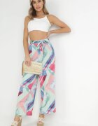 r&f fashion Pantaloni Mentă Largi cu elastic și șnur în talie Narias