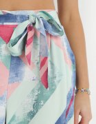 r&f fashion Pantaloni Mentă Largi cu elastic și șnur în talie Narias